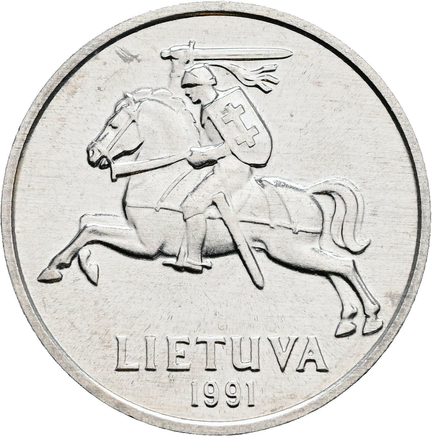5 Centai 1991 – Rückseite