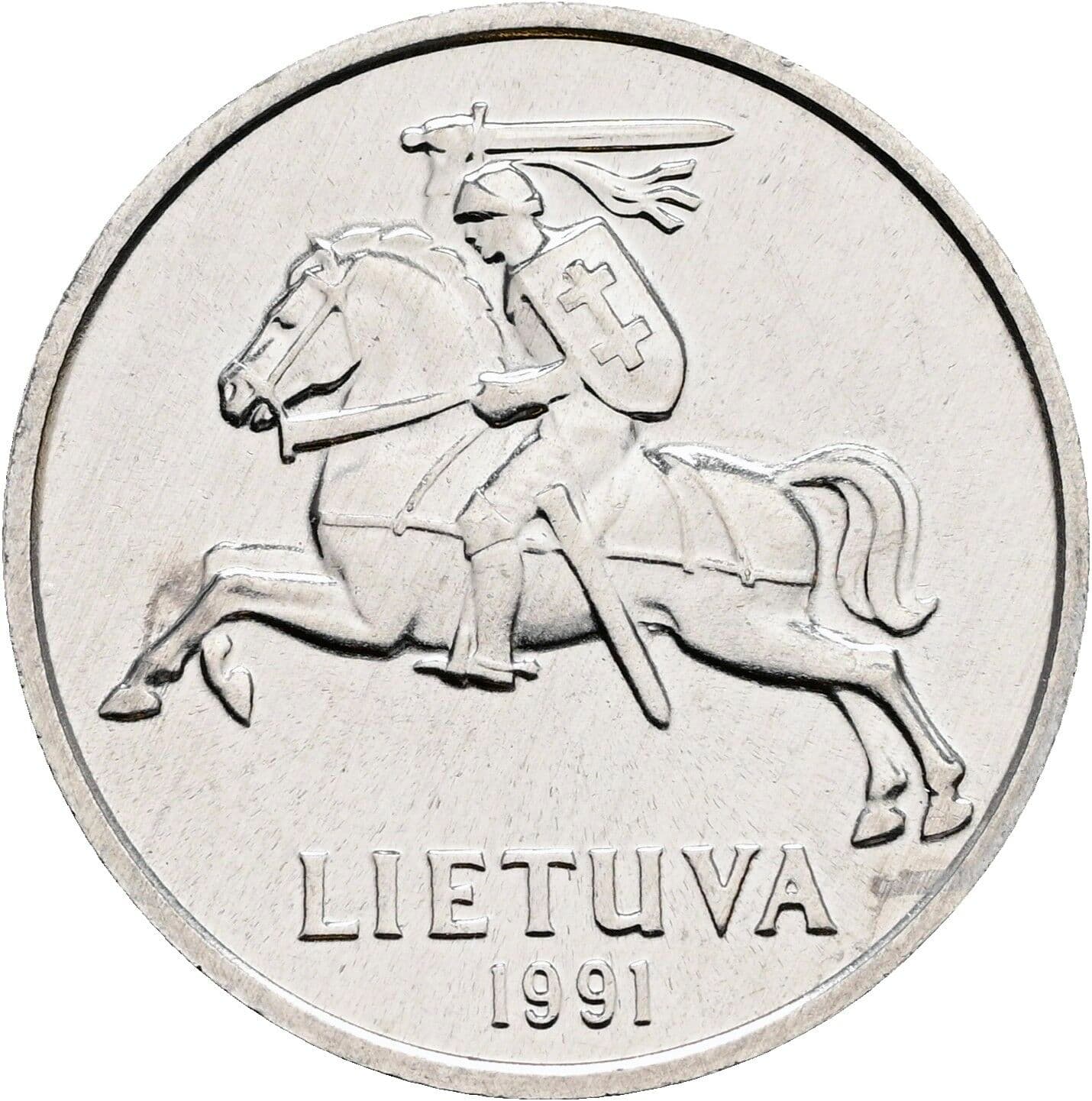 5 Centai 1991 – Rückseite