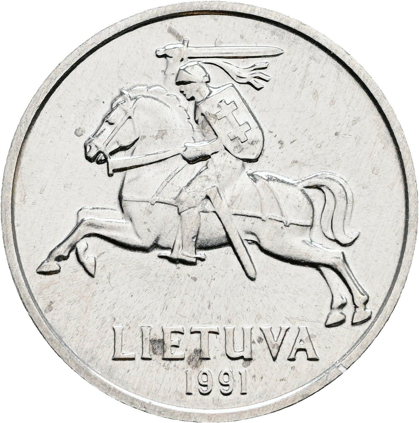 5 Centai 1991 – Rückseite