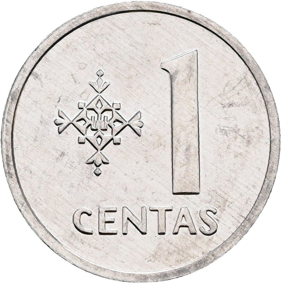 1 Centas 1991 – Vorderseite