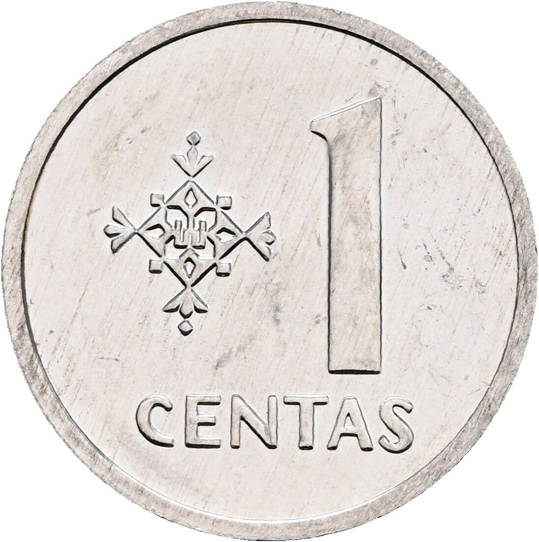 1 Centas 1991 – Vorderseite