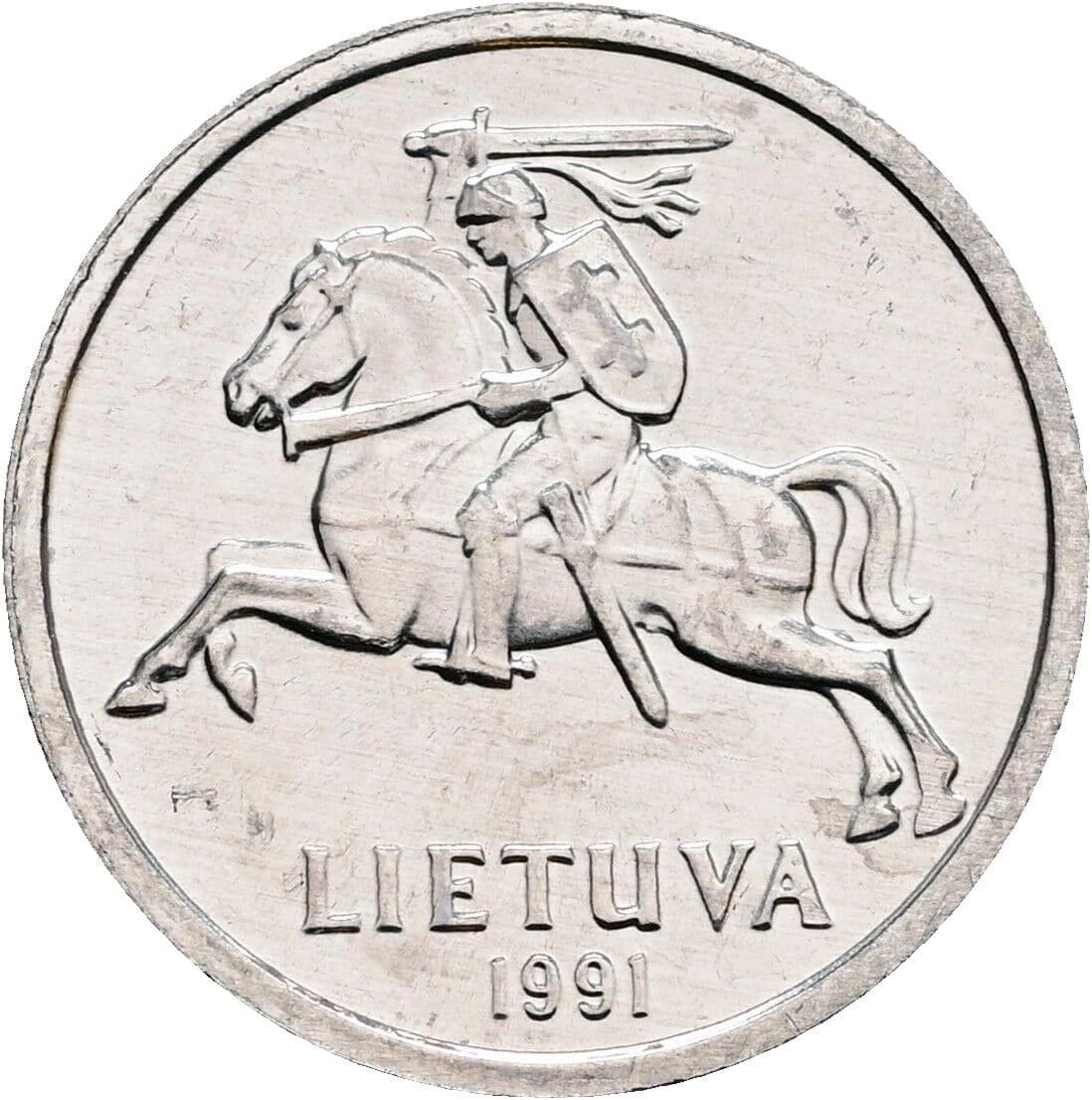 1 Centas 1991 – Rückseite