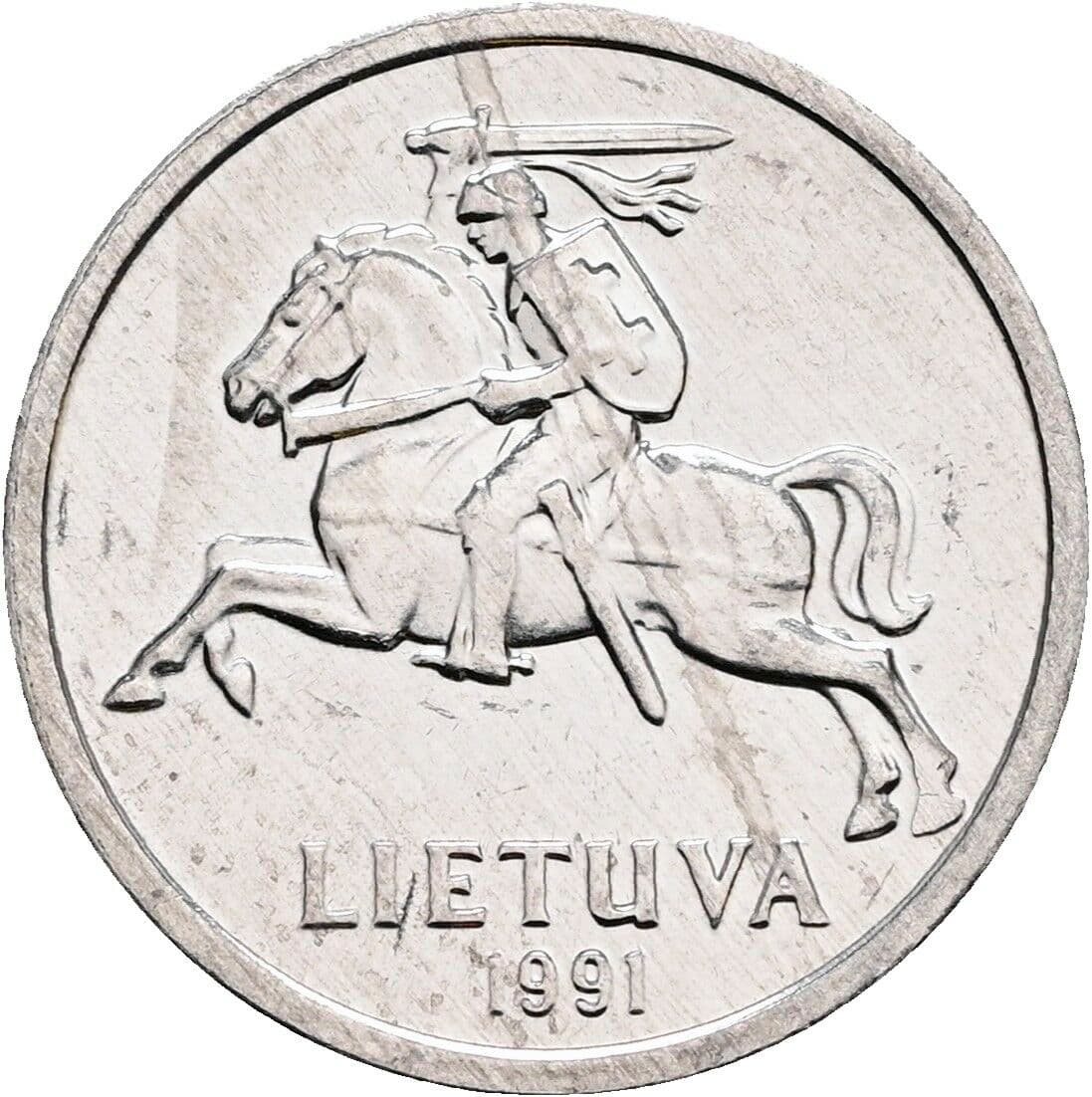 1 Centas 1991 – Rückseite