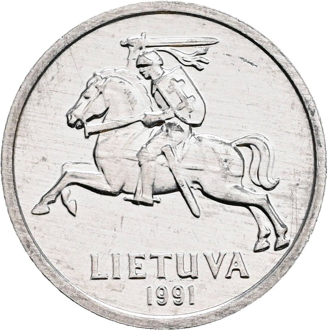 1 Centas 1991 – Rückseite