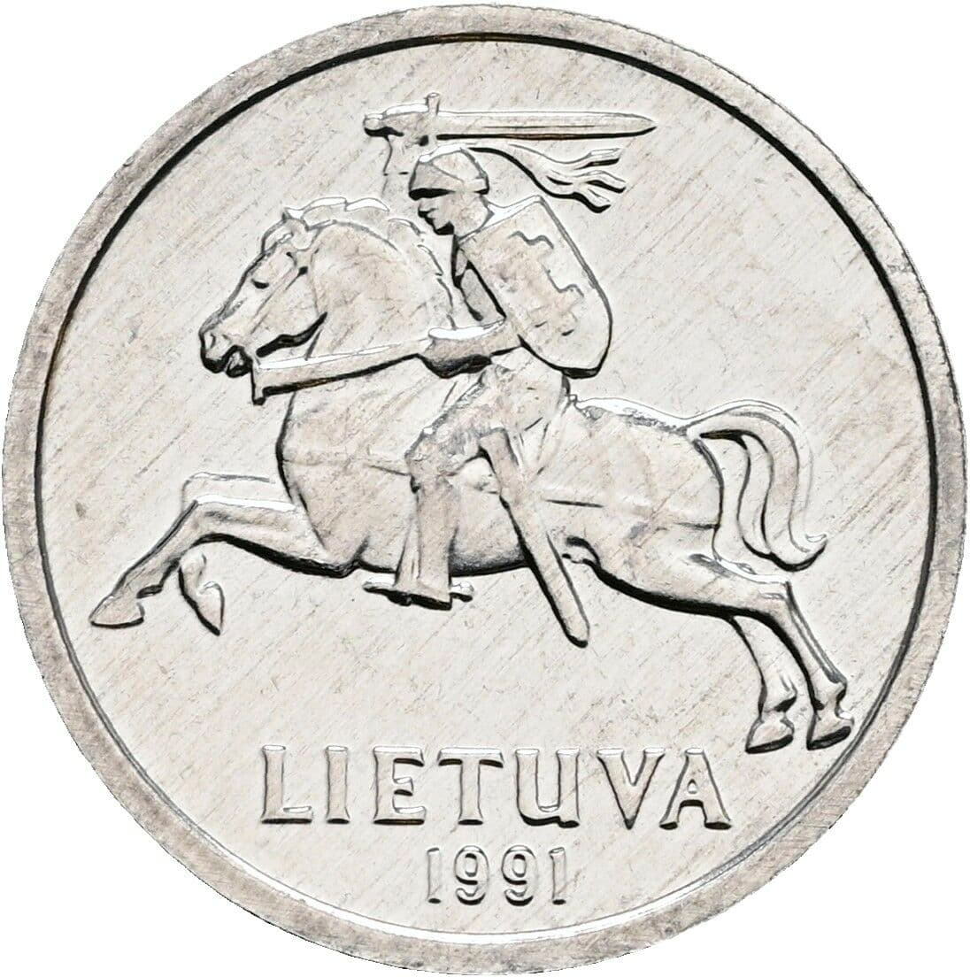 1 Centas 1991 – Rückseite