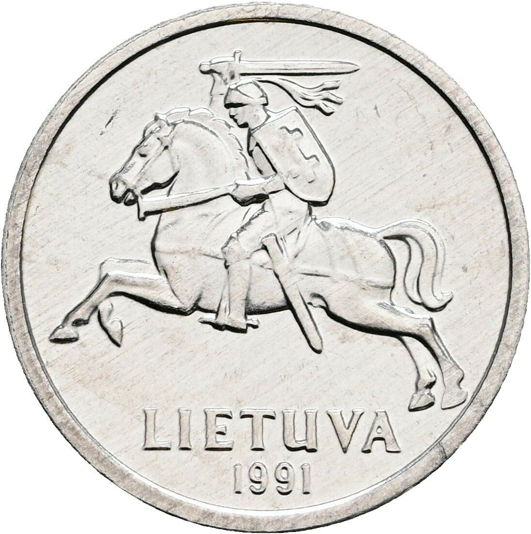 1 Centas 1991 – Rückseite