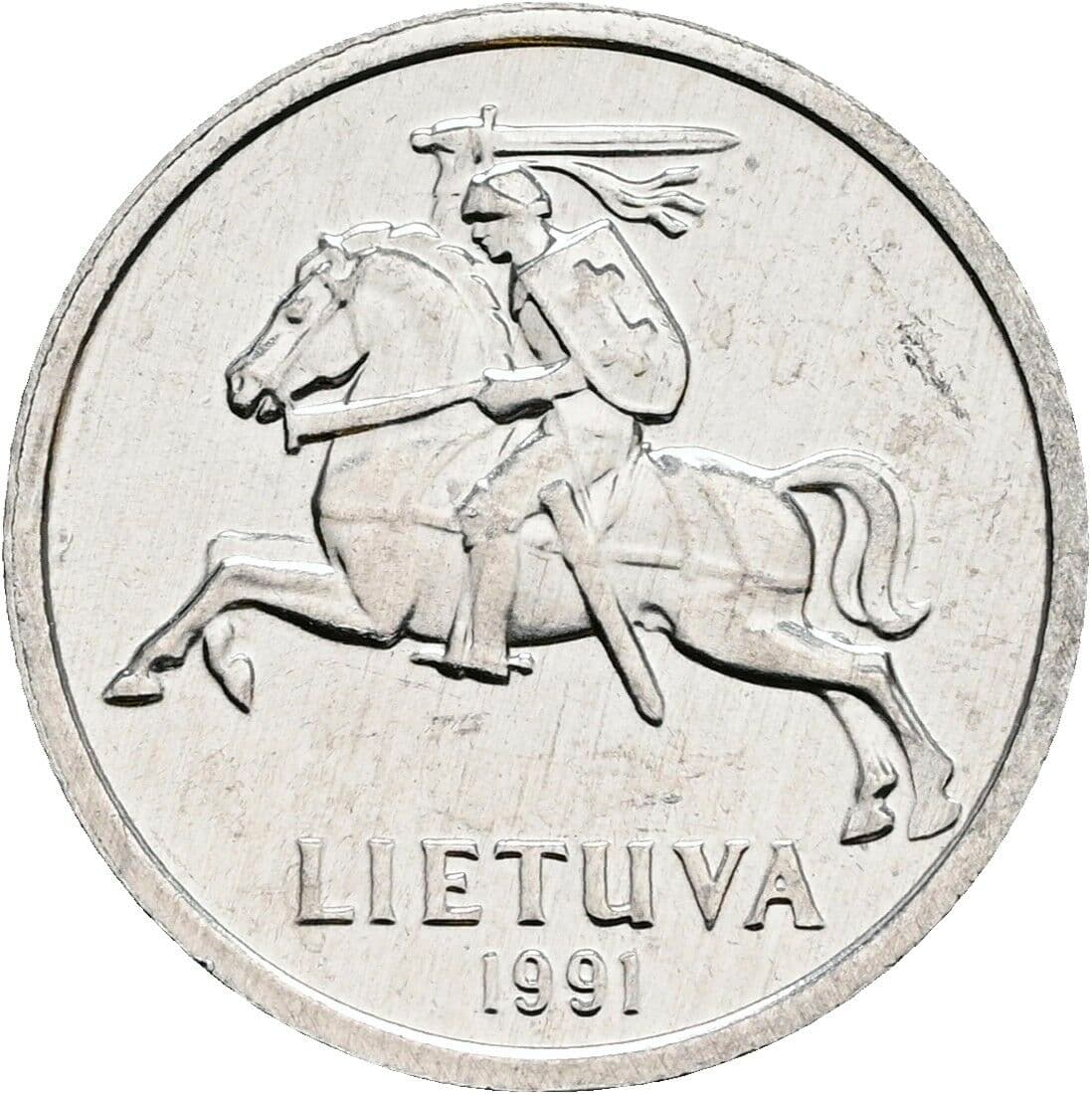 1 Centas 1991 – Rückseite