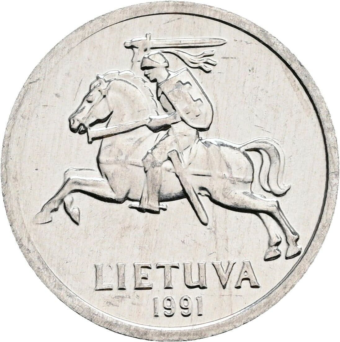 1 Centas 1991 – Rückseite