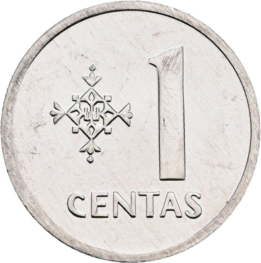 1 Centas 1991 – Vorderseite