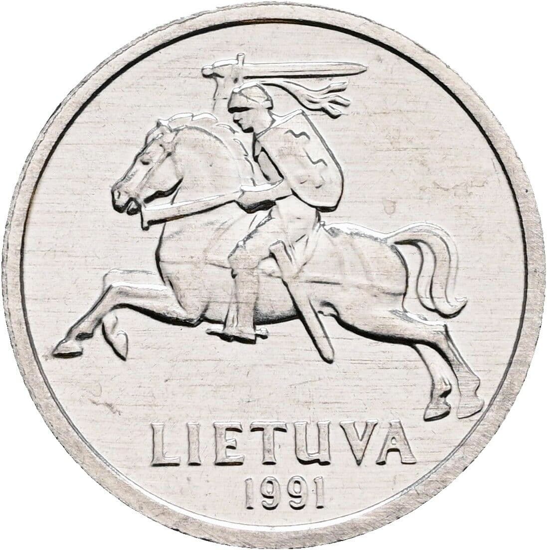 1 Centas 1991 – Rückseite