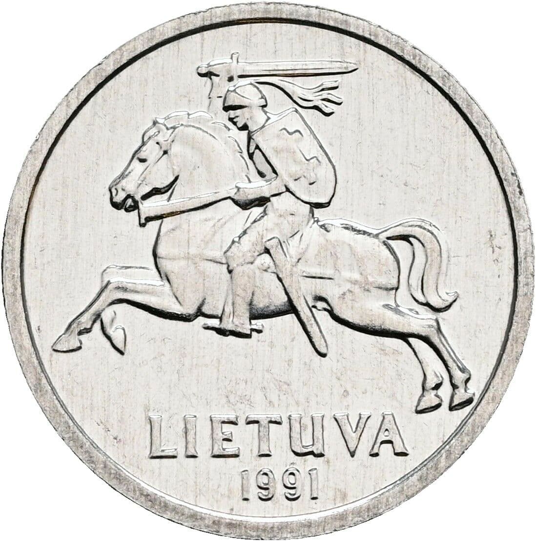 1 Centas 1991 – Rückseite