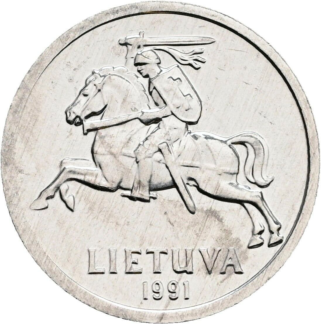 1 Centas 1991 – Rückseite
