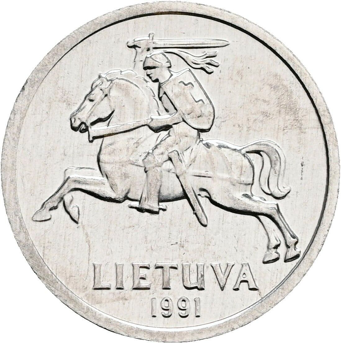 1 Centas 1991 – Rückseite