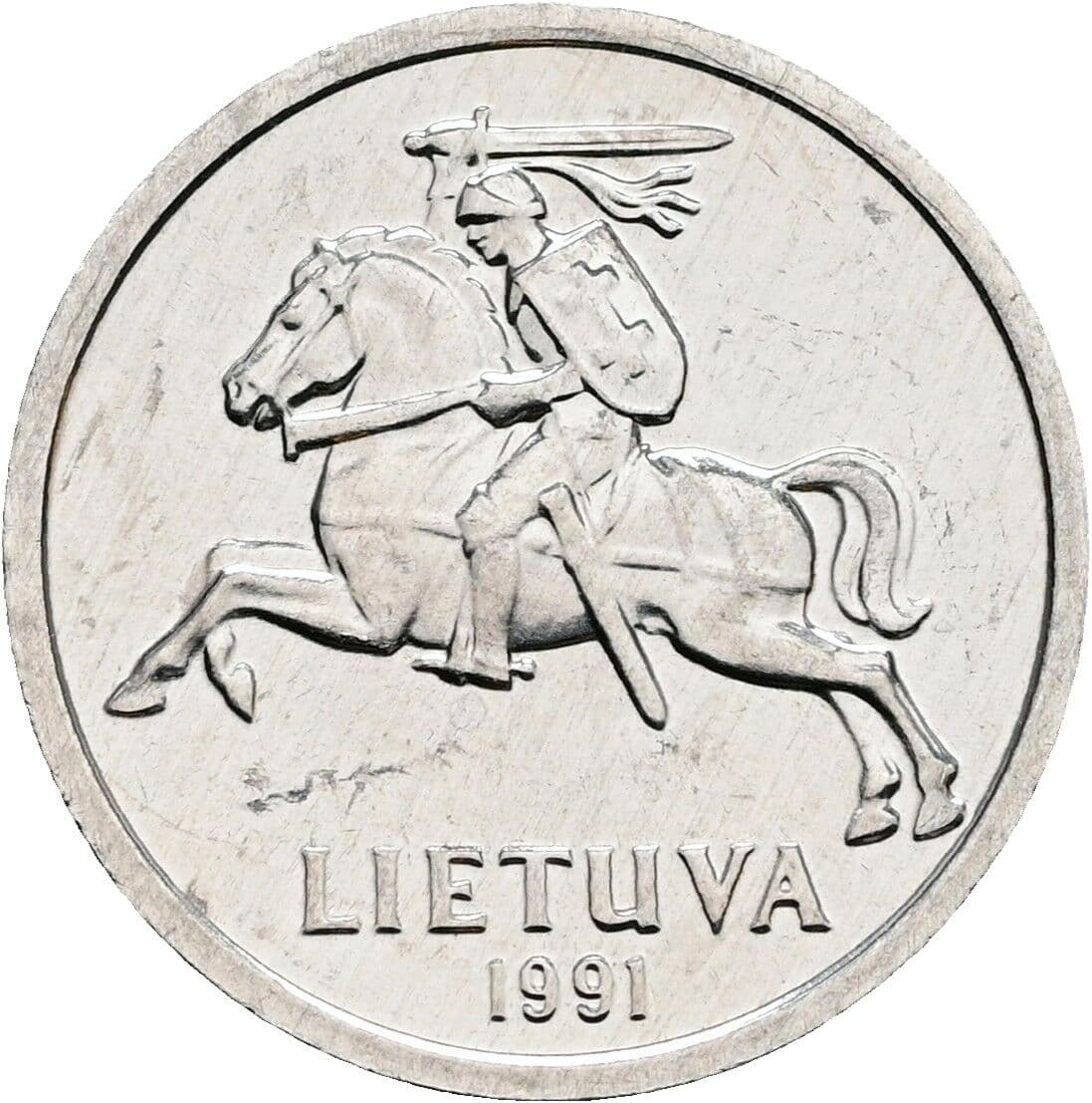 1 Centas 1991 – Rückseite