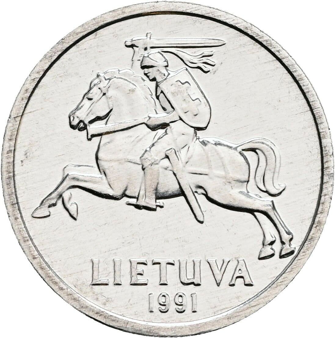 1 Centas 1991 – Rückseite