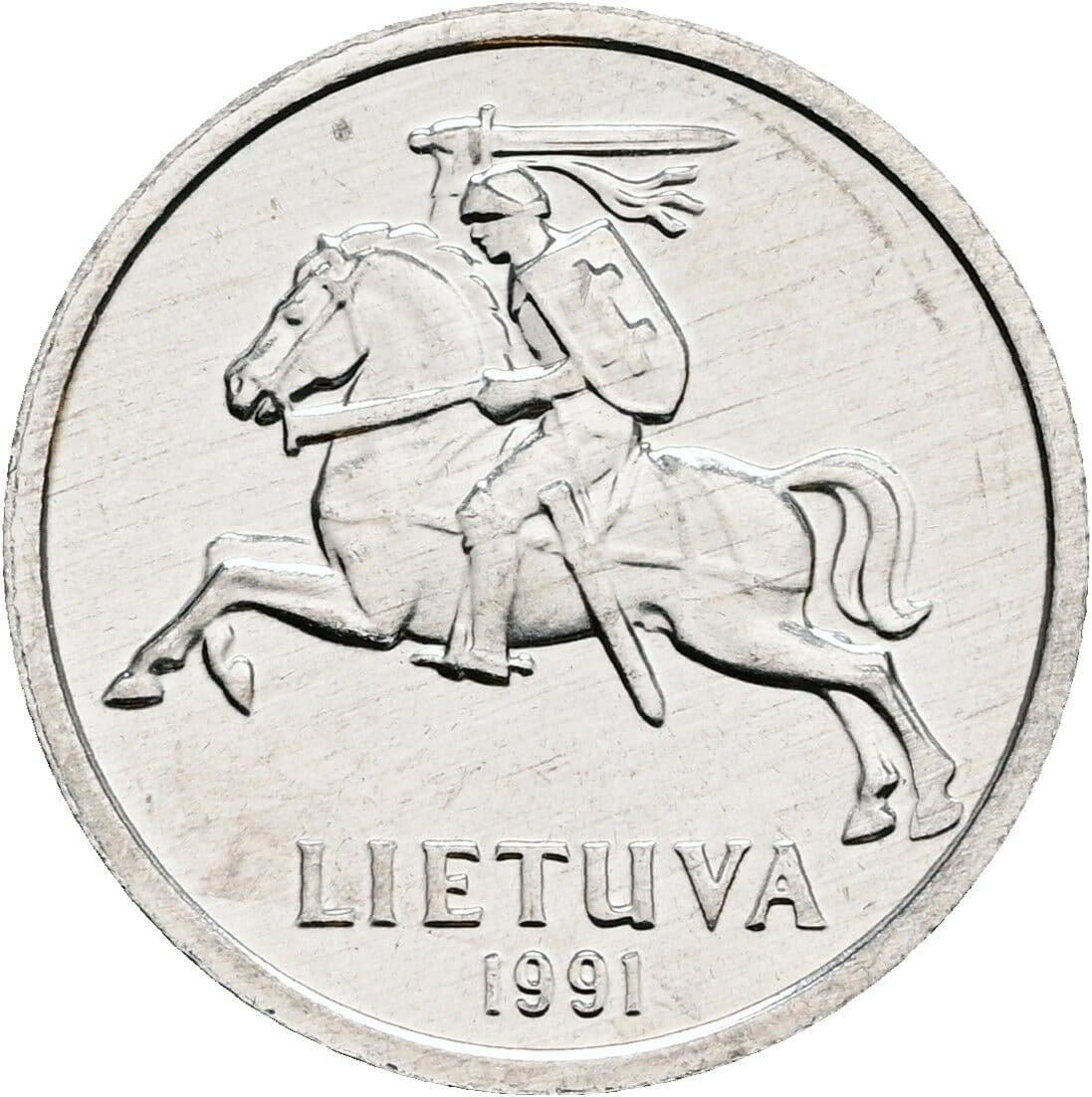 1 Centas 1991 – Rückseite