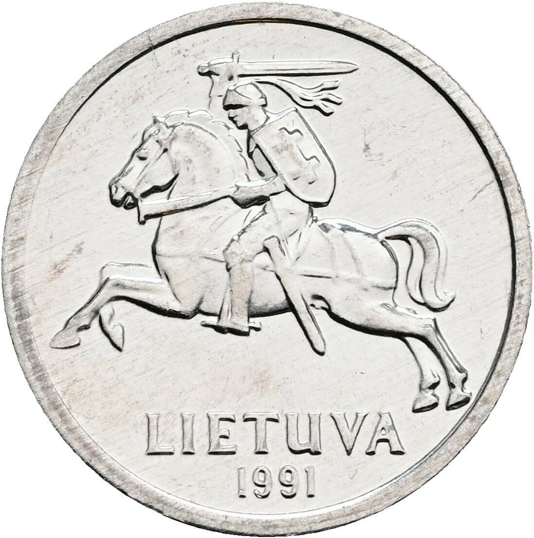 1 Centas 1991 – Rückseite