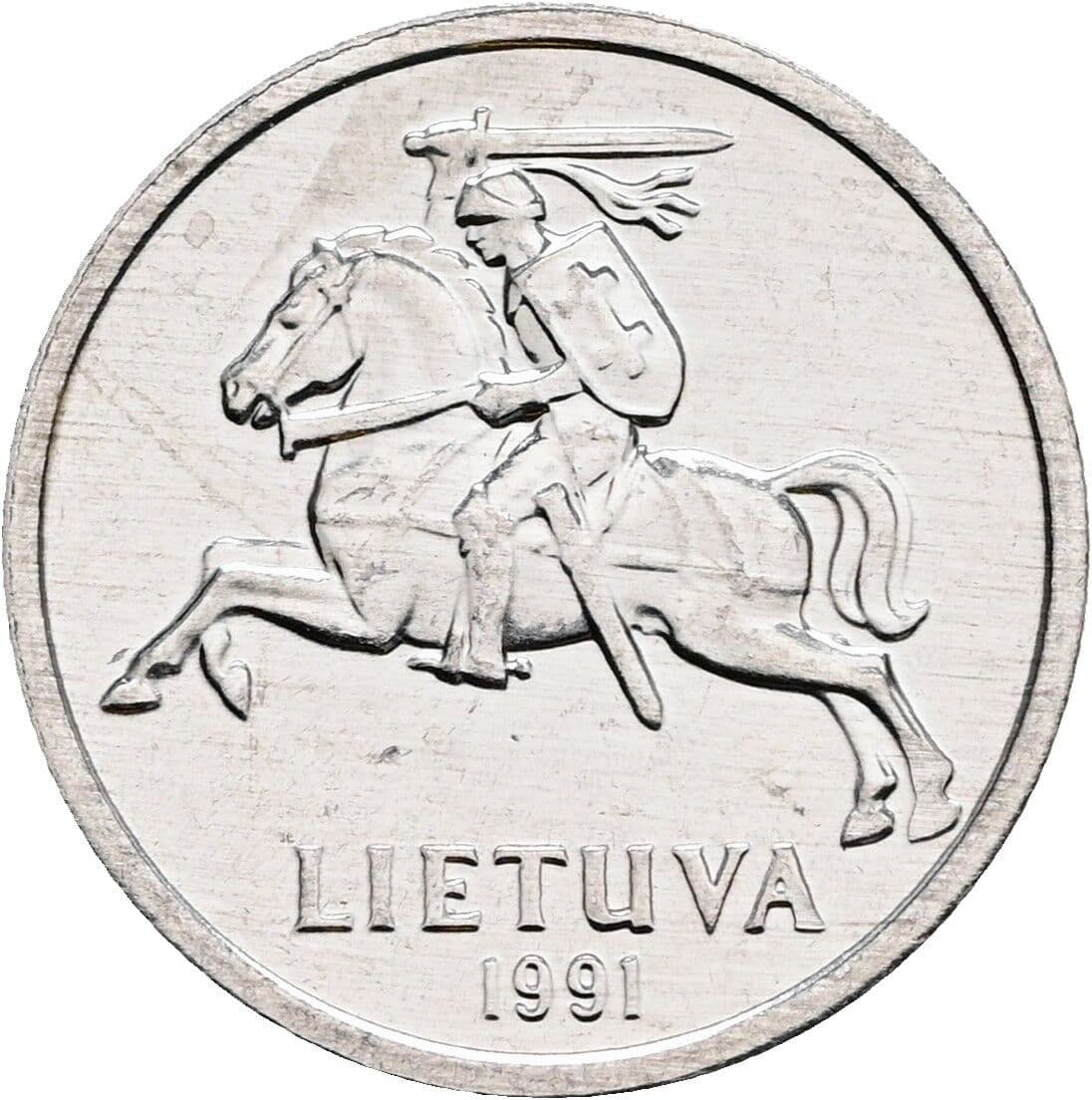 1 Centas 1991 – Rückseite