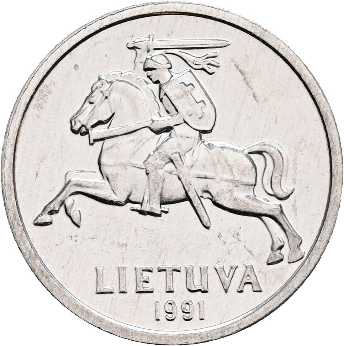 1 Centas 1991 – Rückseite