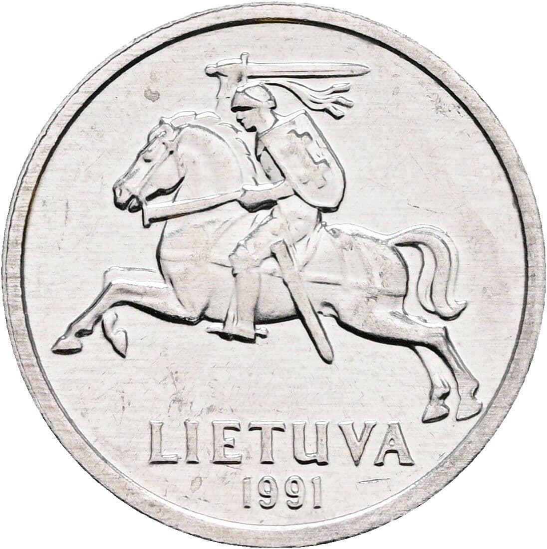 1 Centas 1991 – Rückseite
