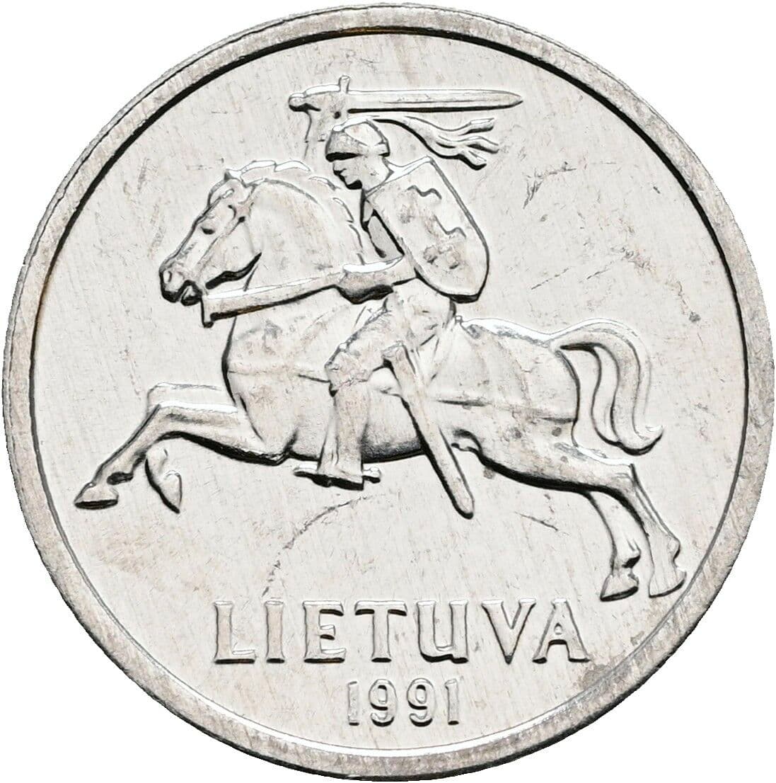 1 Centas 1991 – Rückseite