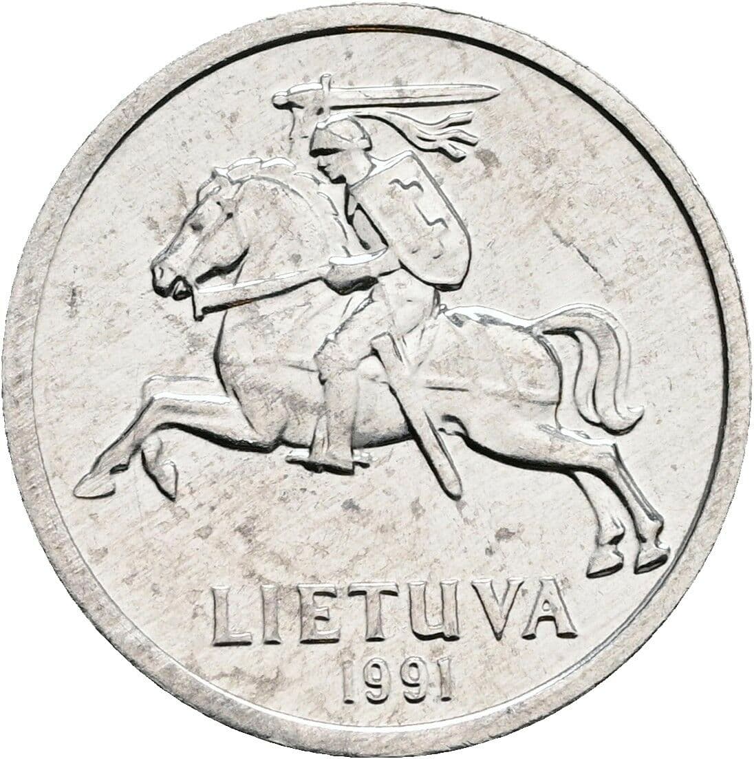 1 Centas 1991 – Rückseite