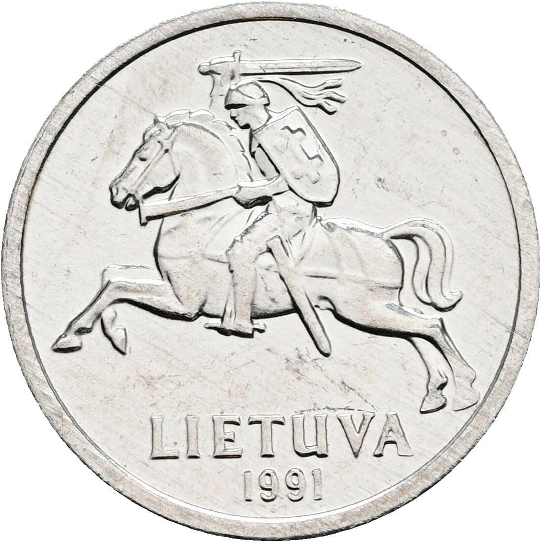 1 Centas 1991 – Rückseite