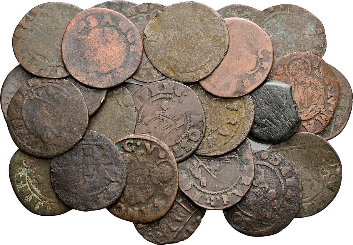 Lot mit 24 Stück 12 Denarii = Soldo