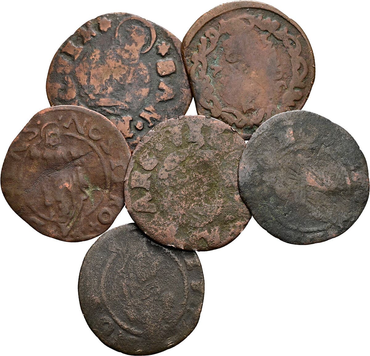 Lot mit 6 Stück 12 Denarii