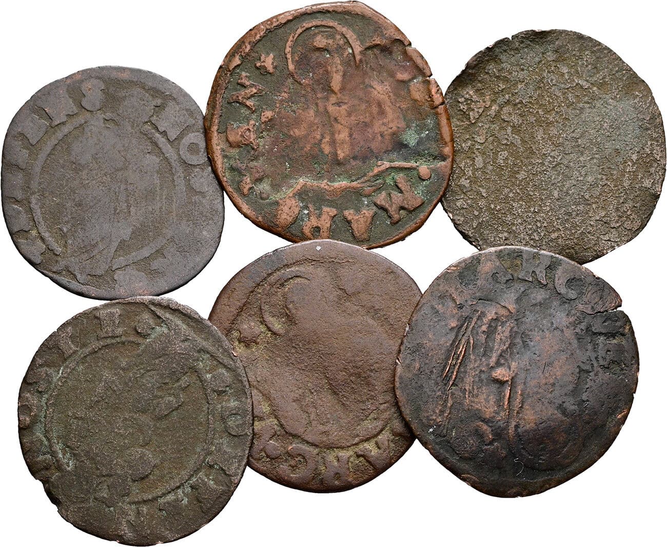 Lot mit 6 Stück 12 Denarii