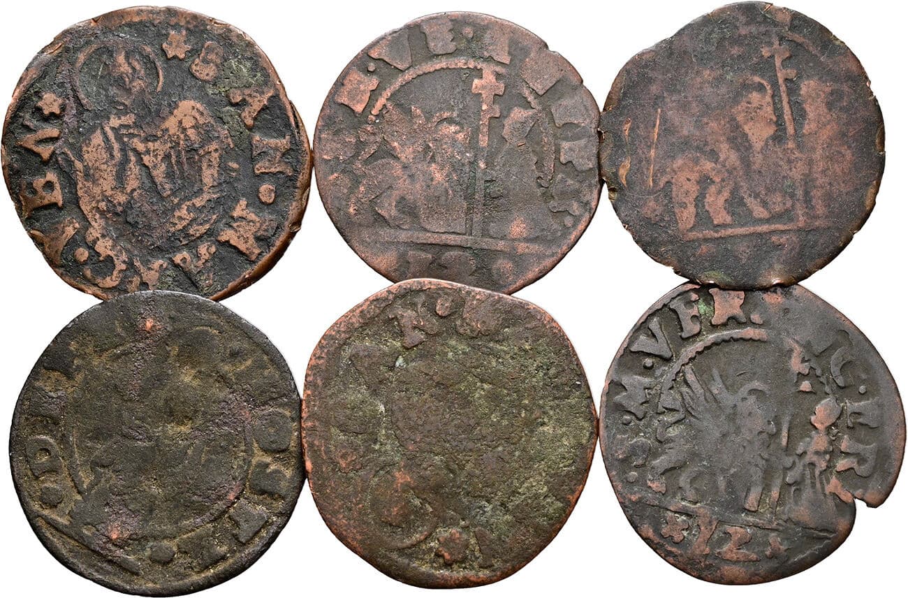 Lot mit 6 Stück 12 Denarii