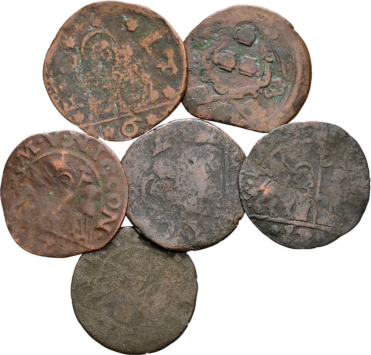 Lot mit 6 Stück 12 Denarii