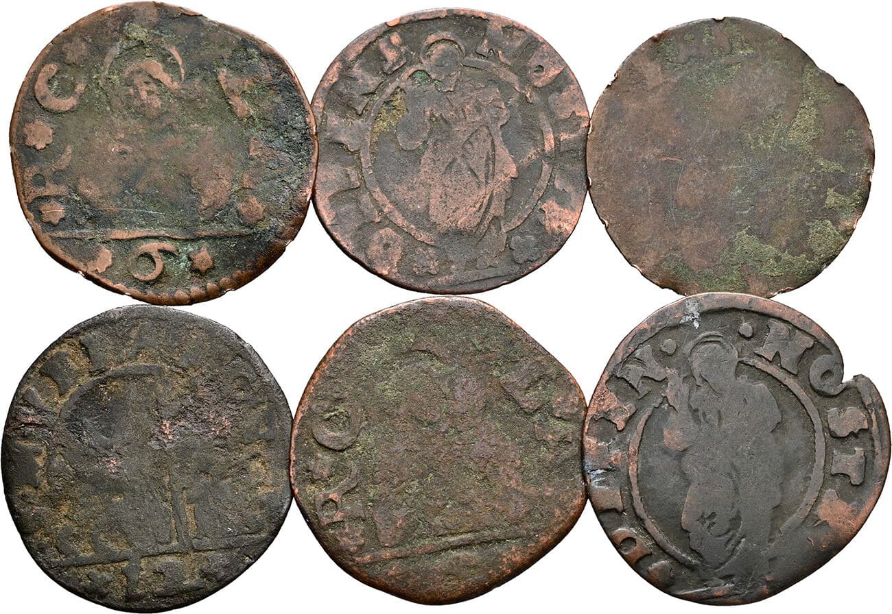 Lot mit 6 Stück 12 Denarii