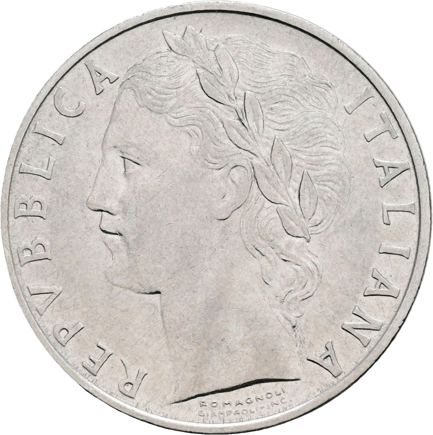 100 Lire 1965 – Vorderseite