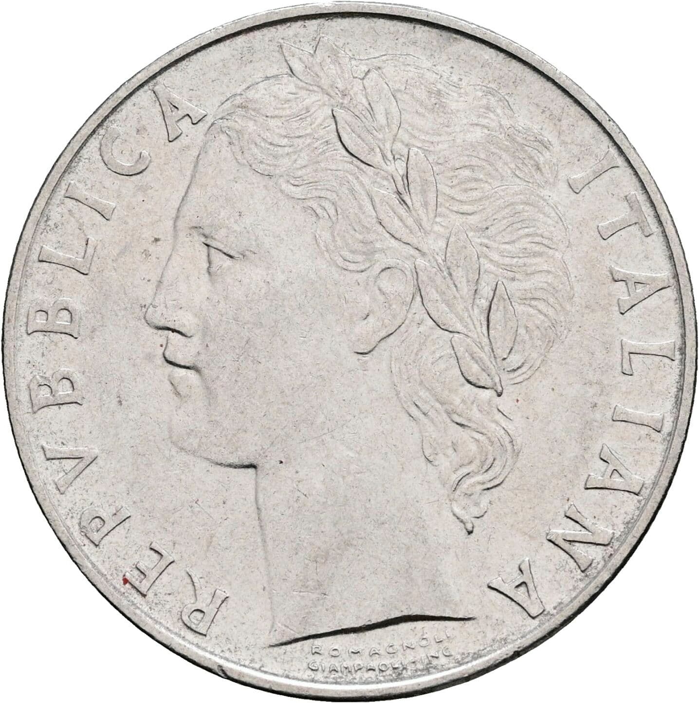 100 Lire 1956 – Vorderseite