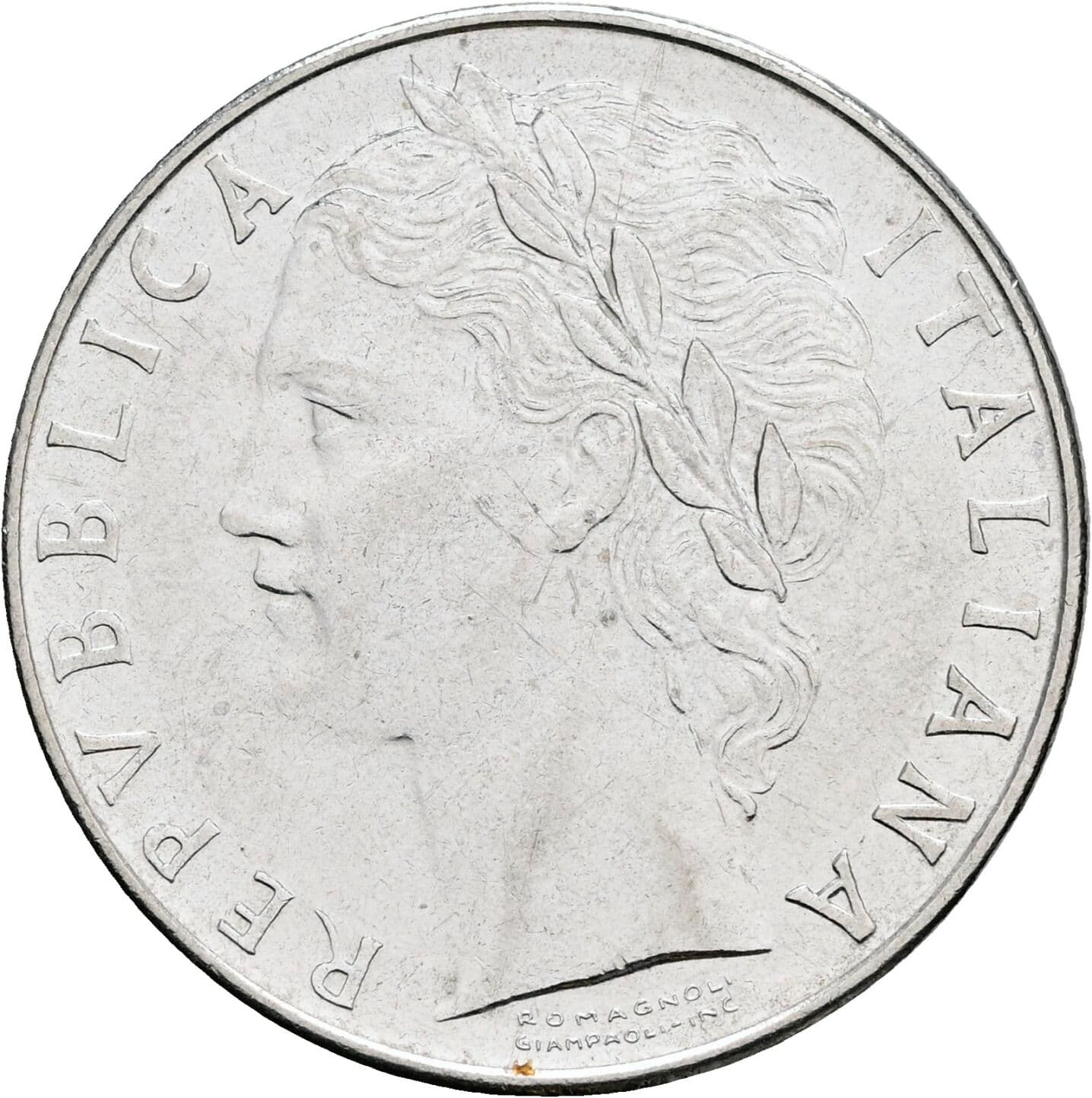 100 Lire 1976 – Vorderseite
