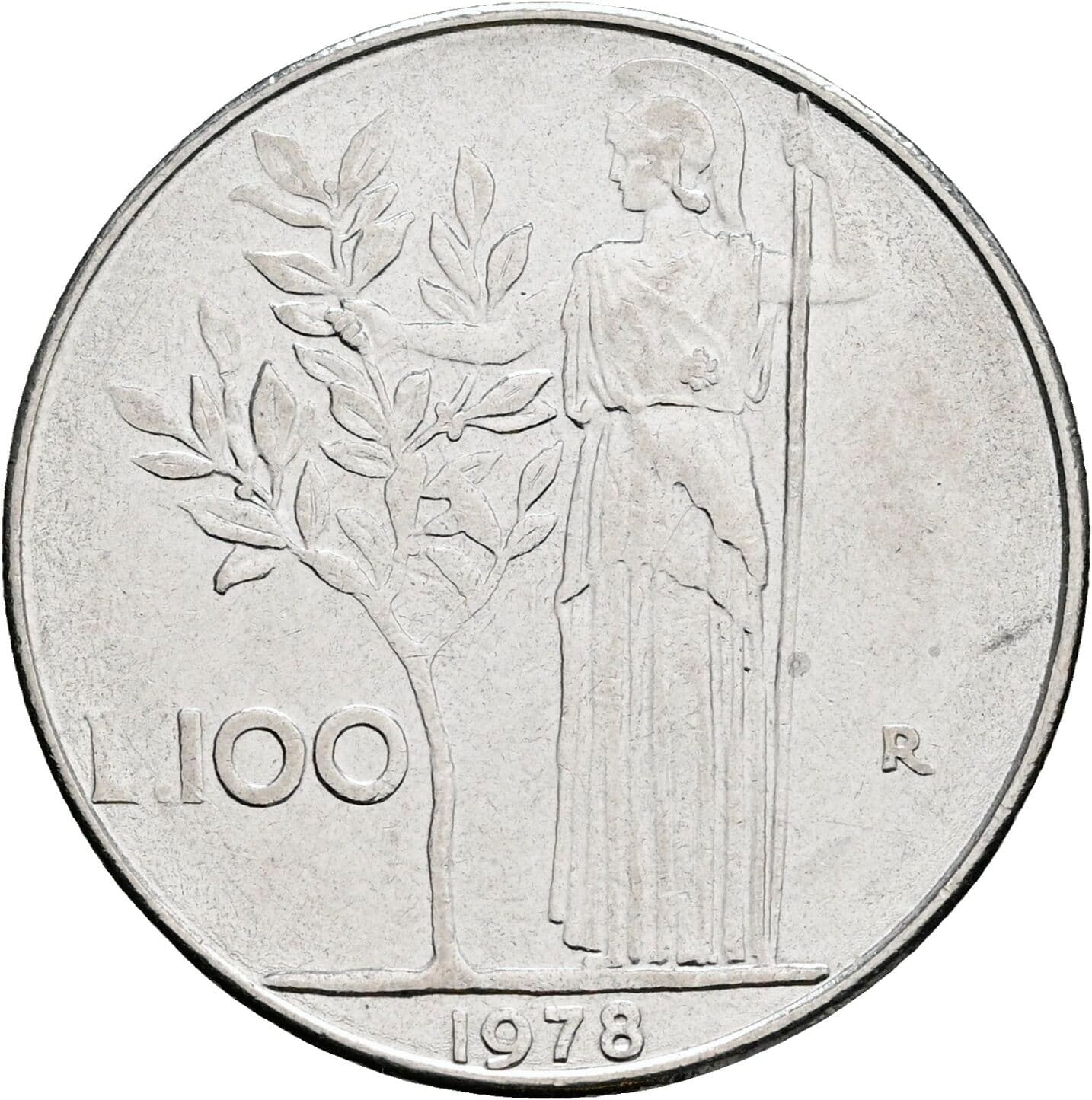 100 Lire 1978 – Rückseite