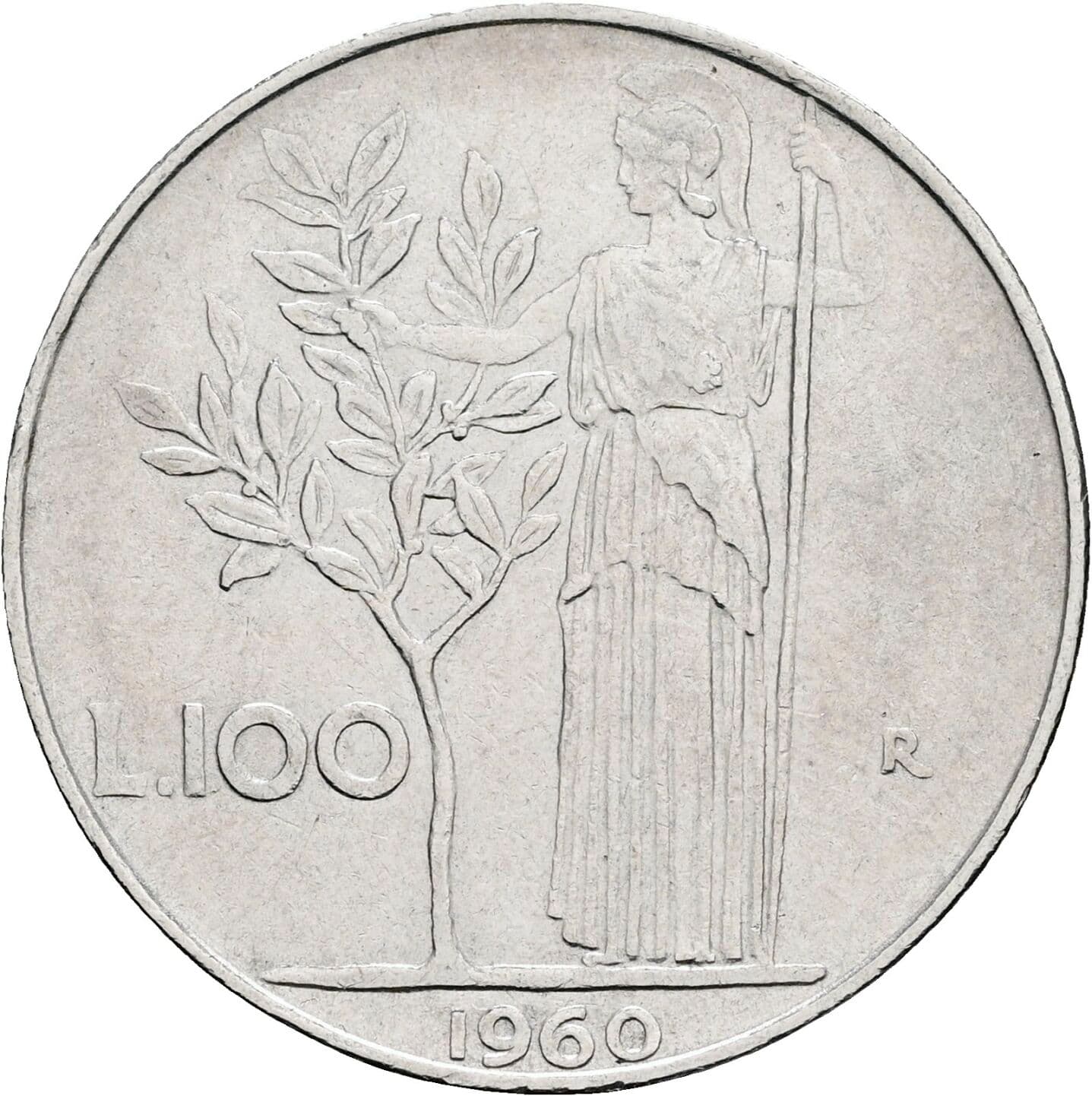 100 Lire 1960 – Rückseite