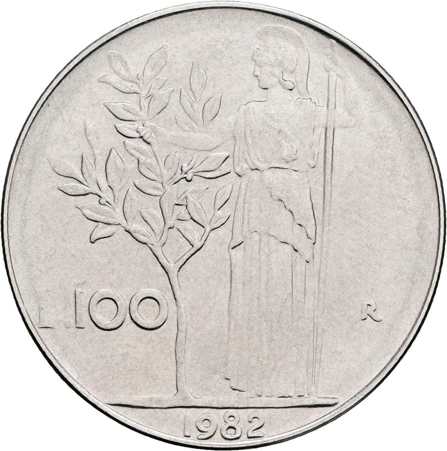 100 Lire 1982 – Rückseite