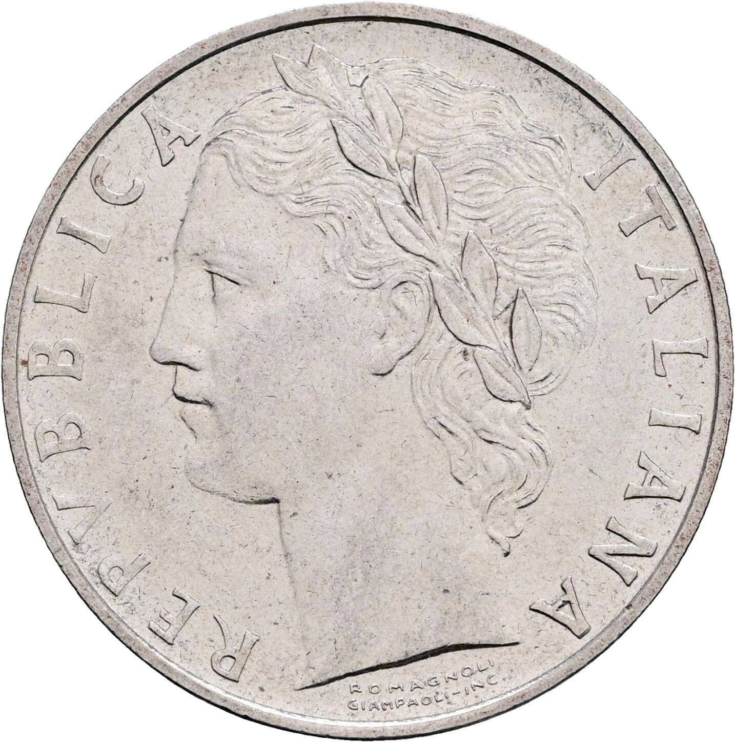 100 Lire 1957 – Vorderseite