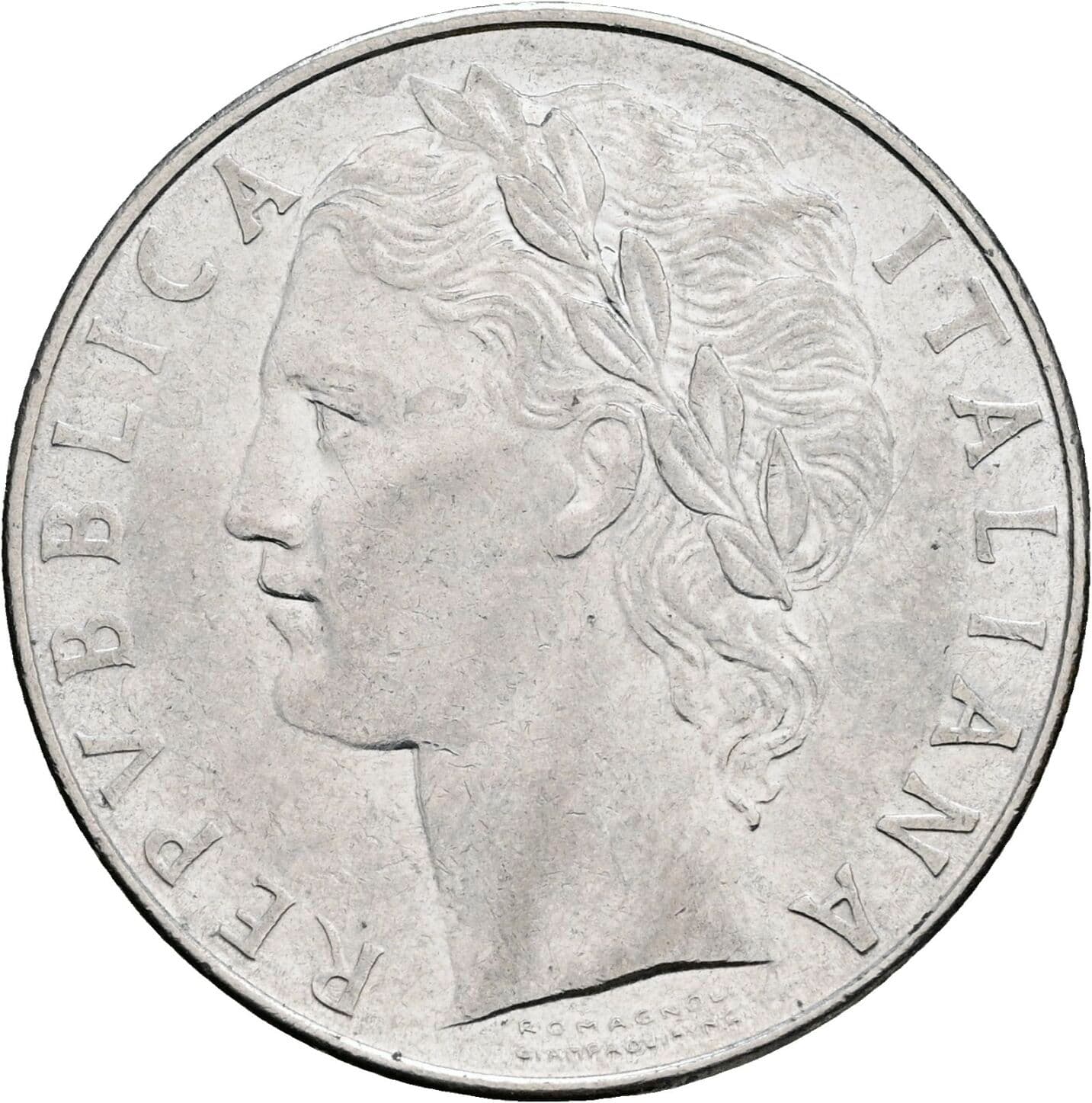 100 Lire 1977 – Vorderseite