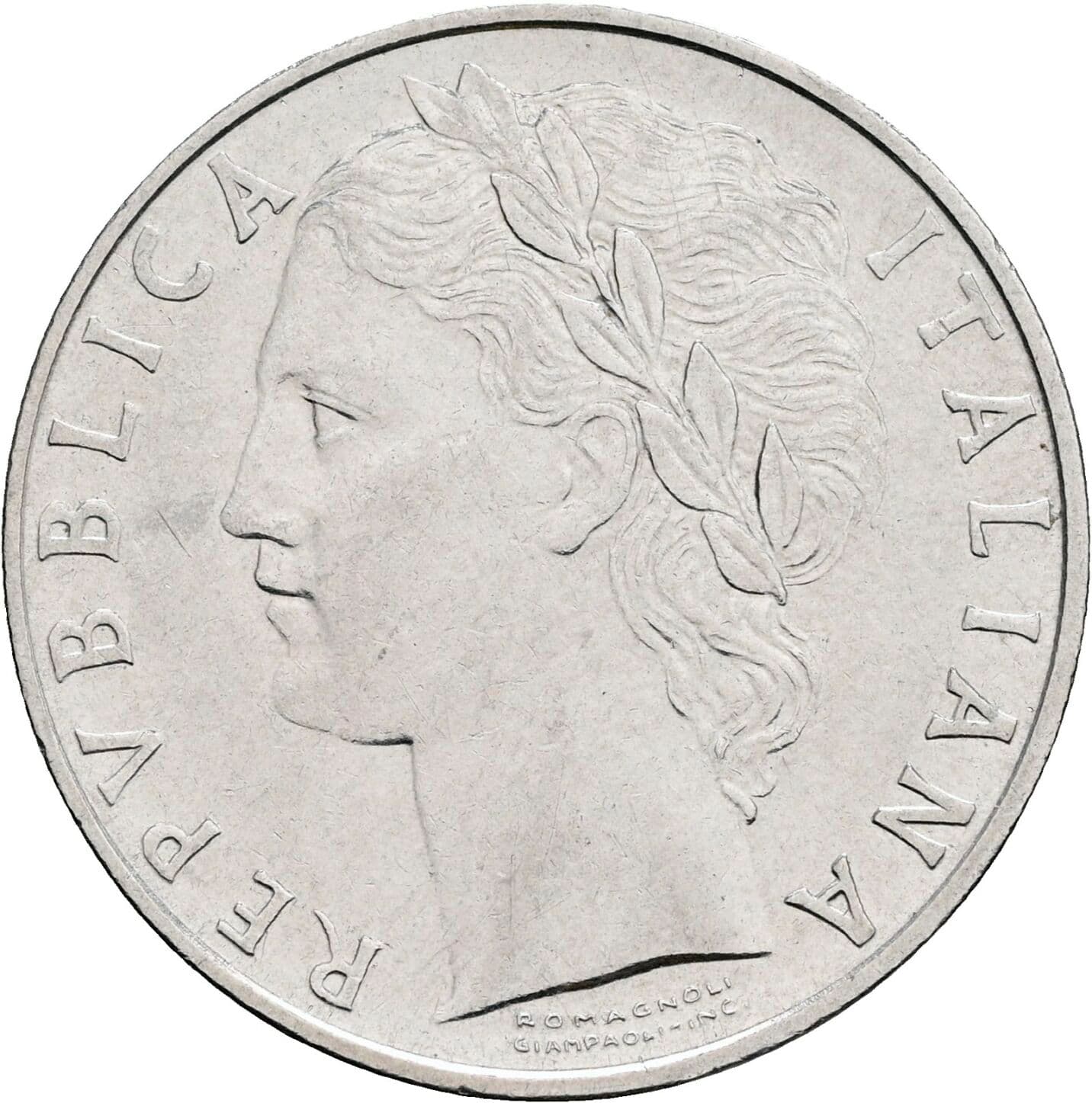 100 Lire 1969 – Vorderseite