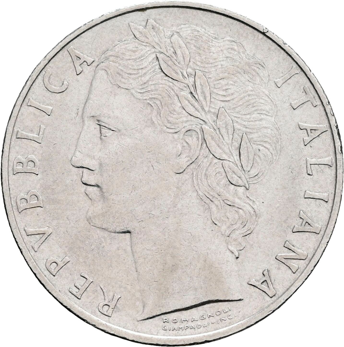 100 Lire 1968 – Vorderseite