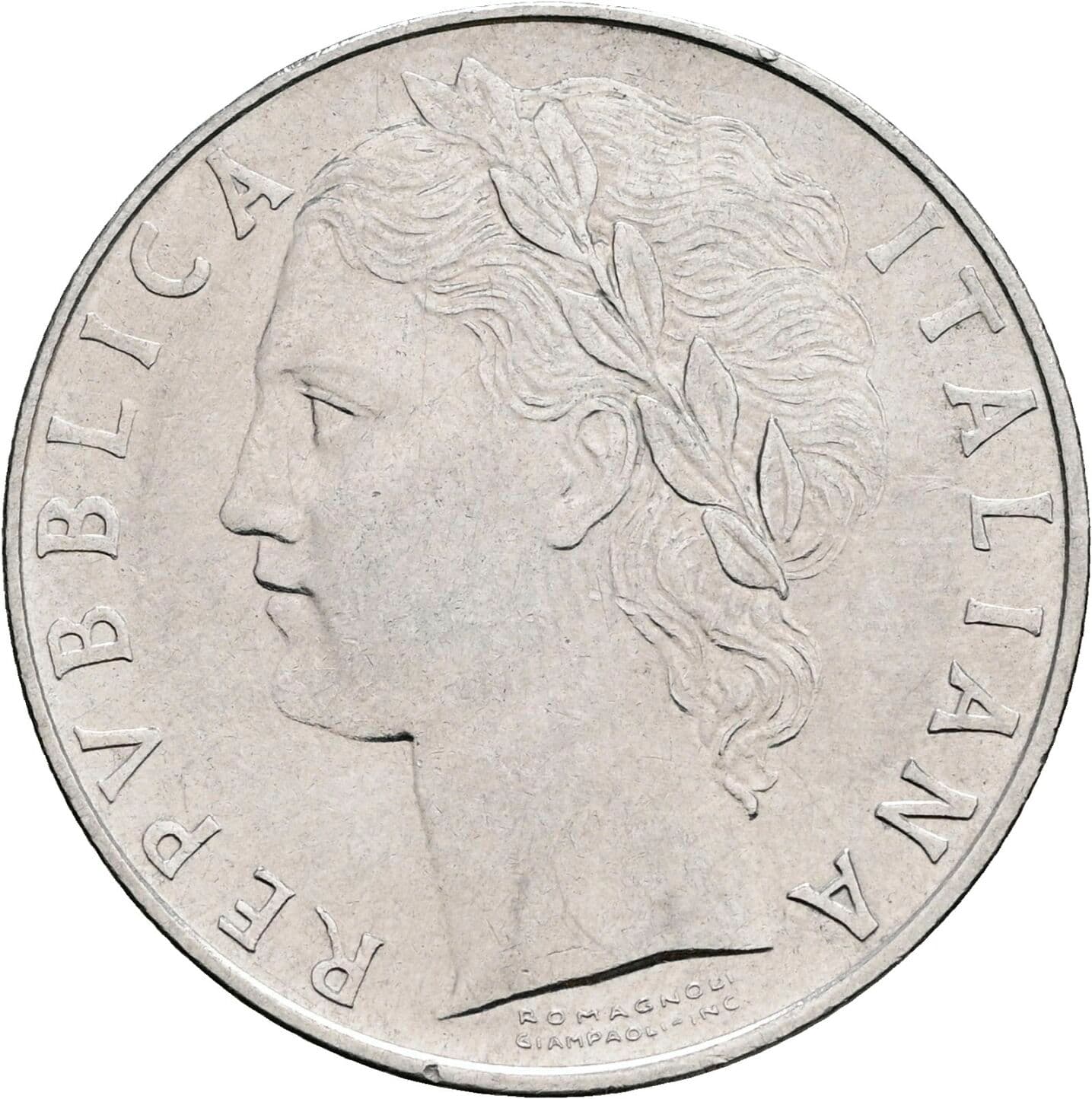 100 Lire 1970 – Vorderseite