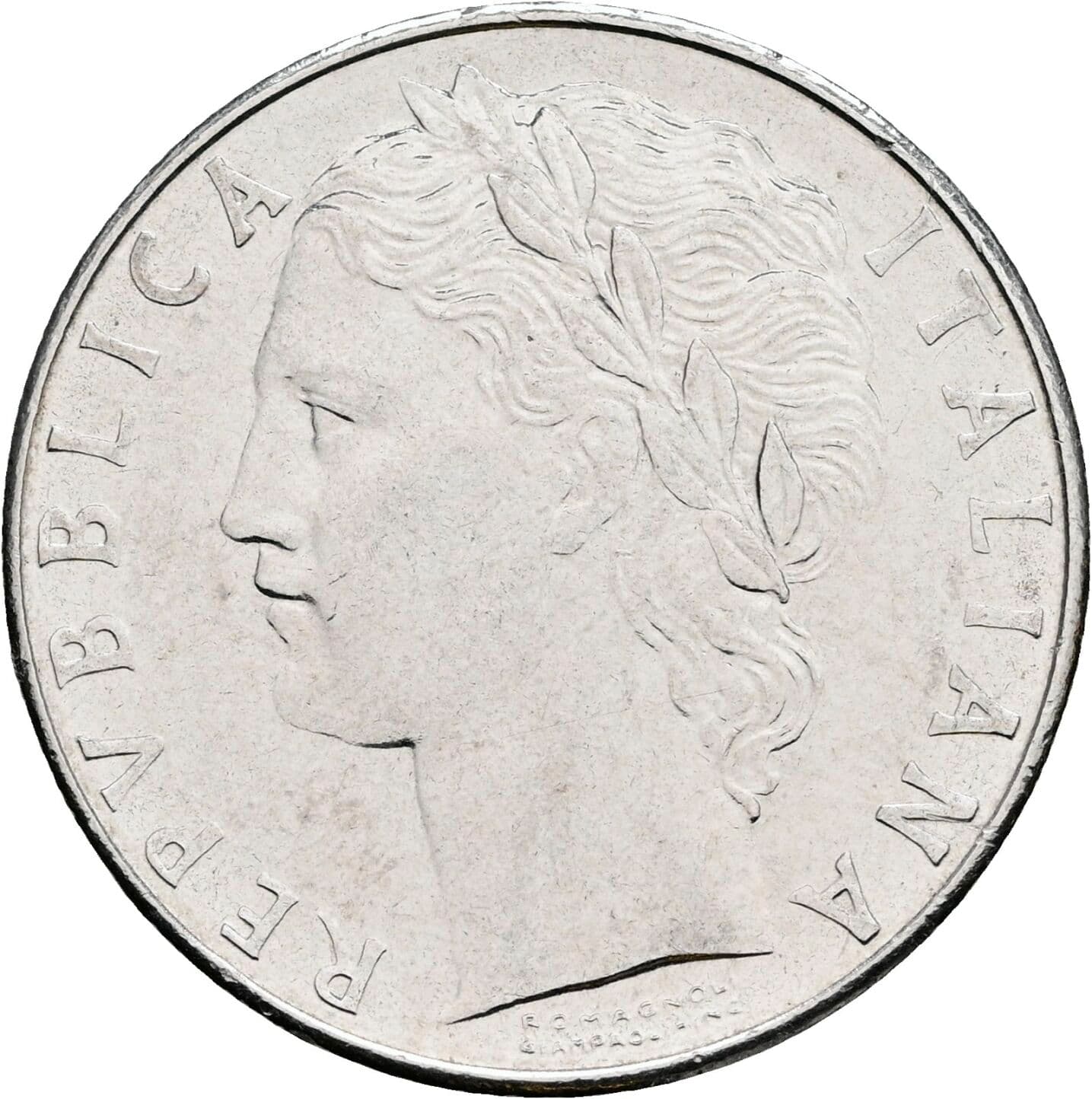 100 Lire 1978 – Vorderseite