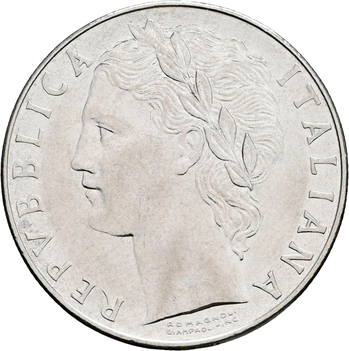 100 Lire 1977 – Vorderseite