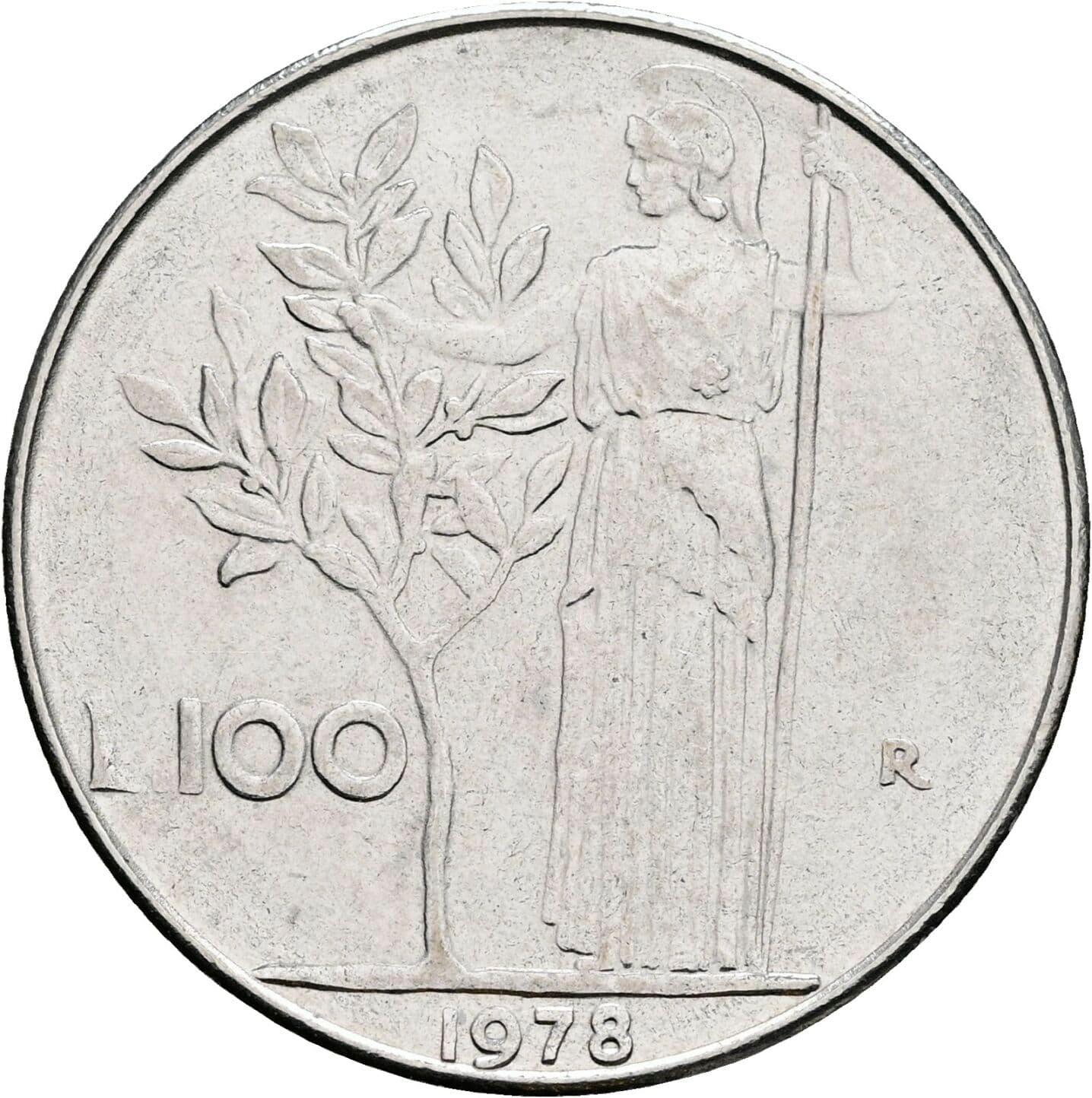 100 Lire 1978 – Rückseite
