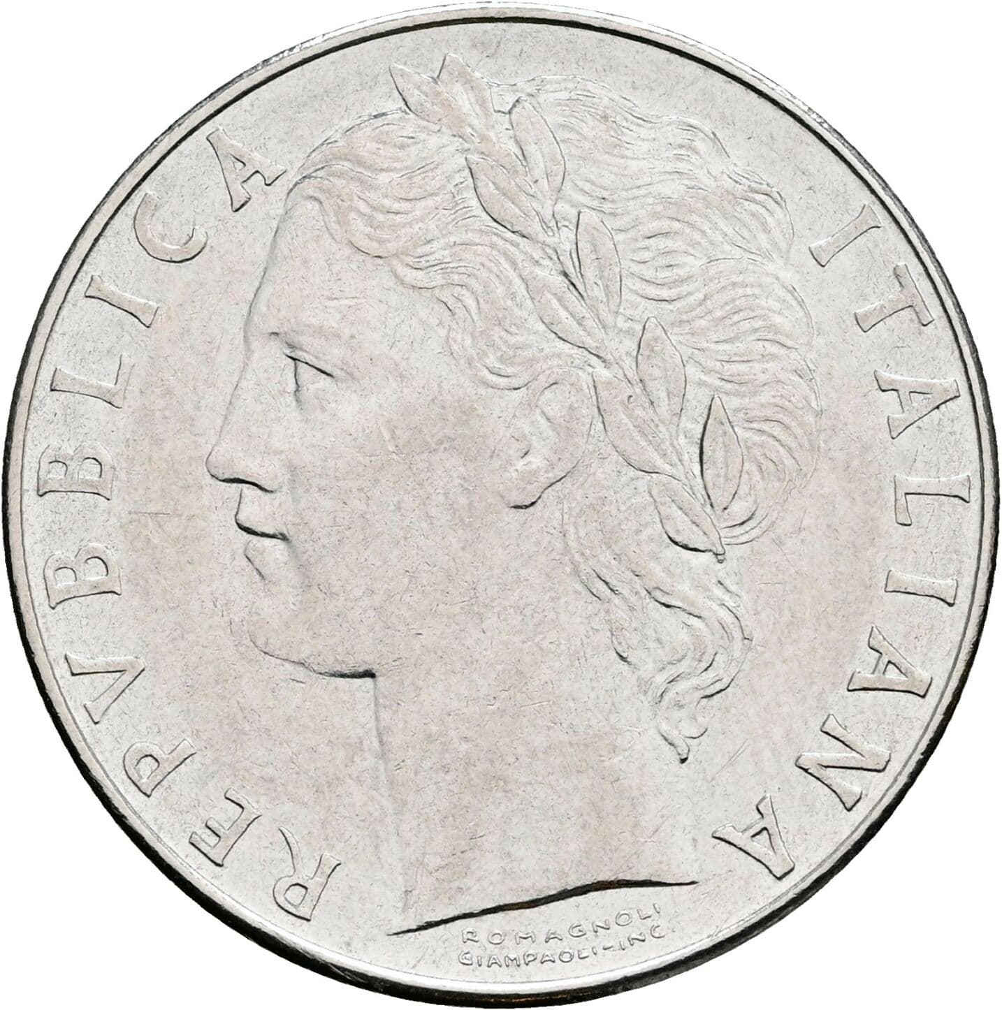 100 Lire 1976 – Vorderseite