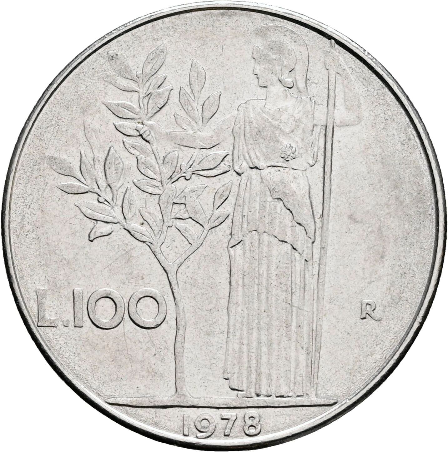 100 Lire 1978 – Rückseite