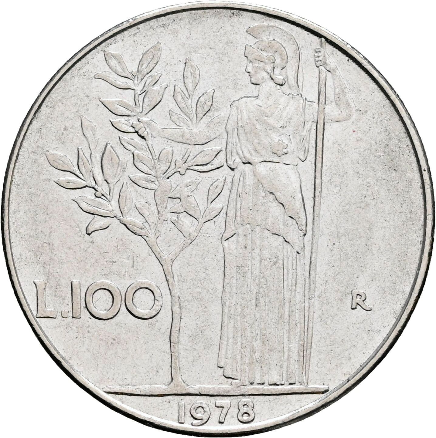 100 Lire 1978 – Rückseite